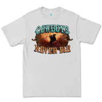Dove Grey Cowboys never die Premium Tee - HowdyJamesFarm