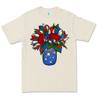 Patriotic Sunflower In A Jar Premium Tee | Teevron