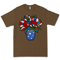 Cacao Patriotic Sunflower in a Jar Premium Tee - Jasminsmagicworld
