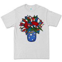 Dove Grey Patriotic Sunflower in a Jar Premium Tee - Jasminsmagicworld