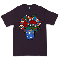 Plum Patriotic Sunflower in a Jar Premium Tee - Jasminsmagicworld