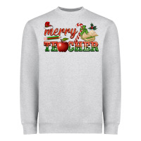 Heather Grey merry teacher Heavyweight Sweatshirt - BarkalooDesign