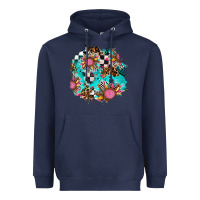 Navy race sunflower patches Heavyweight Hoodie - AdoDesignShop