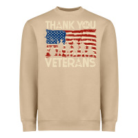 Mushroom Thank You Veterans American Flag Patriotic Heavyweight Sweatshirt - baoMotion