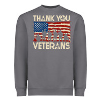 Storm Thank You Veterans American Flag Patriotic Heavyweight Sweatshirt - baoMotion