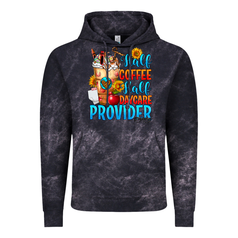 Half Coffee Half Daycare Provider Vintage Hoodie by FaDigitalArtStudio | Teevron