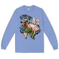 Colony Blue Texas 4th of July Long Sleeve Tee - FaDigitalArtStudio