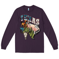 Plum Texas 4th of July Long Sleeve Tee - FaDigitalArtStudio