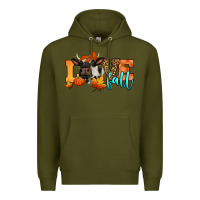 Army Green love fall holstein cow Premium Hoodie - Jasminsmagicworld