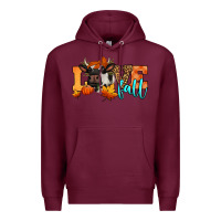 Burgundy love fall holstein cow Premium Hoodie - Jasminsmagicworld