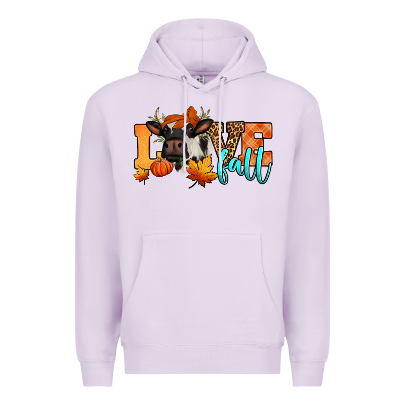 Love Fall Holstein Cow Premium Hoodie by Jasminsmagicworld | Teevron