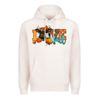 Pale Pink love fall holstein cow Premium Hoodie - Jasminsmagicworld