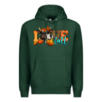 Sports Green love fall holstein cow Premium Hoodie - Jasminsmagicworld