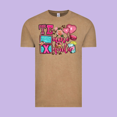 Te Amo Te Quila Vintage Tee Designed By Oliviacreatesart