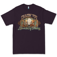 Plum Chasin you like a shot of whiskey bull skull Premium Tee - HowdyJamesFarm