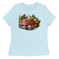 Baby Blue cinco de mayo truck Ladies Tee - CowGirlArtShop
