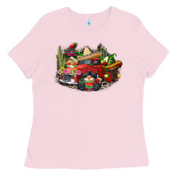 Bubblegum Pink cinco de mayo truck Ladies Tee - CowGirlArtShop