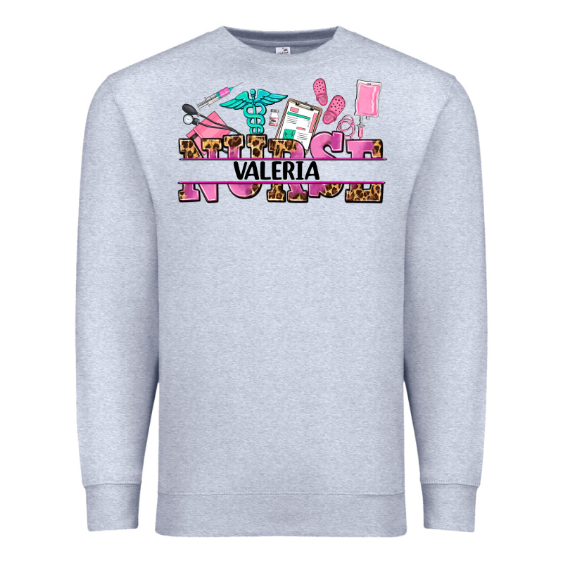 Nurse Custom Name Premium Sweatshirt by AdoDesignShop | Teevron