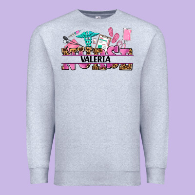 Nurse Custom Name Premium Sweatshirt Designed By Adodesignshop