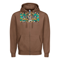 Chestnut english bulldog mom  license plate template Zipper Hoodie - BarkalooDesign