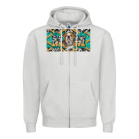 Dove Grey english bulldog mom  license plate template Zipper Hoodie - BarkalooDesign