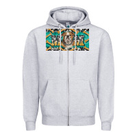 Heather Grey english bulldog mom  license plate template Zipper Hoodie - BarkalooDesign