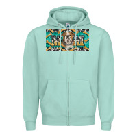 English Bulldog Mom  License Plate Template Zipper Hoodie | Teevron