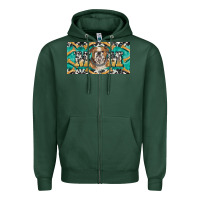 Sports Green english bulldog mom  license plate template Zipper Hoodie - BarkalooDesign