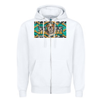 White english bulldog mom  license plate template Zipper Hoodie - BarkalooDesign