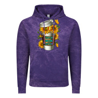 Cloud Purple Mama Needs Coffee Cup Vintage Hoodie - FaDigitalArtStudio