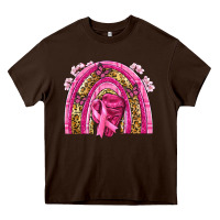 Chocolate Brown breast cancer rainbow Heavy Core Tee - NancyCooperArtShop