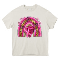 Cream breast cancer rainbow Heavy Core Tee - NancyCooperArtShop