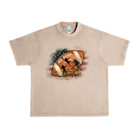 French Oak American Football Flag Players Urban Heavy Tee - CowCowDesign