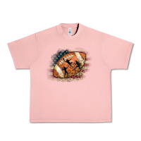 Salmon American Football Flag Players Urban Heavy Tee - CowCowDesign