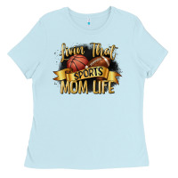 Baby Blue livin that sports mom life Ladies Tee - CowGirlArtShop