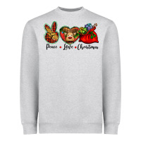 Peace Love Christmas Heavyweight Sweatshirt | Teevron