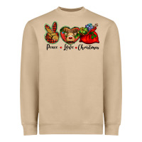 Mushroom peace love Christmas Heavyweight Sweatshirt - BarkalooDesign