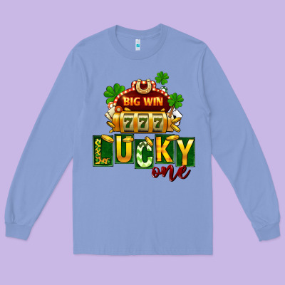 St. Patrick's Lucky One Long Sleeve Tee Designed By Fadigitalartstudio