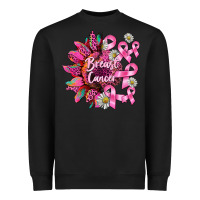 Black breast cancer sunflower Heavyweight Sweatshirt - BarkalooDesign