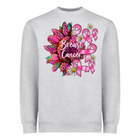 Heather Grey breast cancer sunflower Heavyweight Sweatshirt - BarkalooDesign