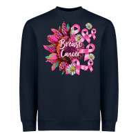 Navy breast cancer sunflower Heavyweight Sweatshirt - BarkalooDesign