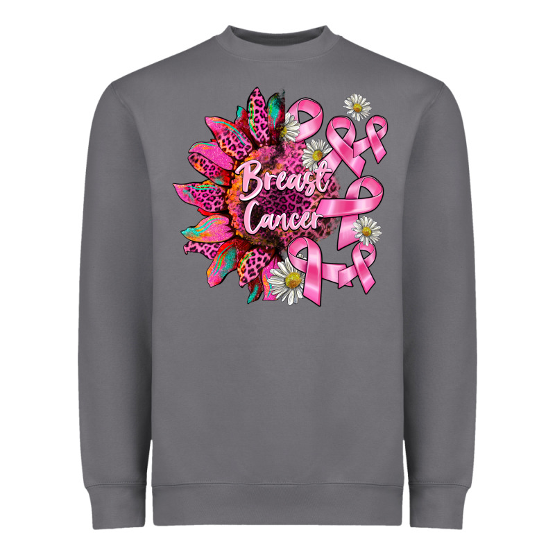 Breast Cancer Sunflower Heavyweight Sweatshirt by BarkalooDesign | Teevron