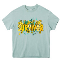 Arona I am a survivor yellow ribbon Heavy Core Tee - NancyCooperArtShop