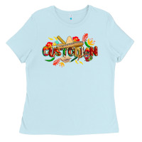 Baby Blue cinco de mayo custodian Ladies Tee - CowGirlArtShop