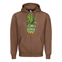 Chestnut summer vibes pineapple Zipper Hoodie - BarkalooDesign