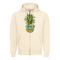 Sandshell summer vibes pineapple Zipper Hoodie - BarkalooDesign