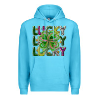 Ocean Blue Lucky Premium Hoodie - CowhideDigitalArt
