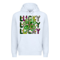 White Lucky Premium Hoodie - CowhideDigitalArt