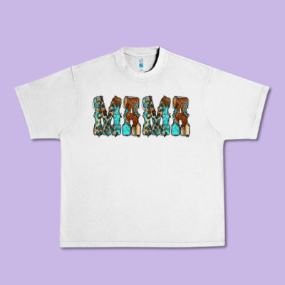 Mama Turquoise Tooled Urban Heavy Tee Designed By Cowcowdesign