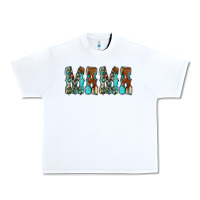 White Mama Turquoise Tooled Urban Heavy Tee - CowCowDesign